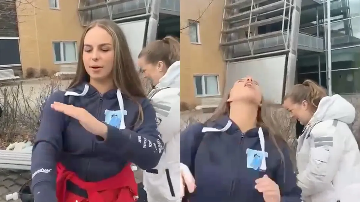 Trucje met slagroom gaat bijna goed, toch een hilarische video