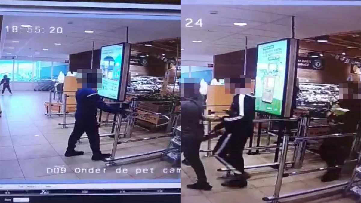 Winkeldieven roven supermarkt wel op hele brutale manier leeg