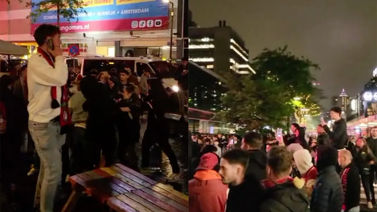 Zeer onrustige nacht in Rotterdam na verloren Conference League finale Feyenoord