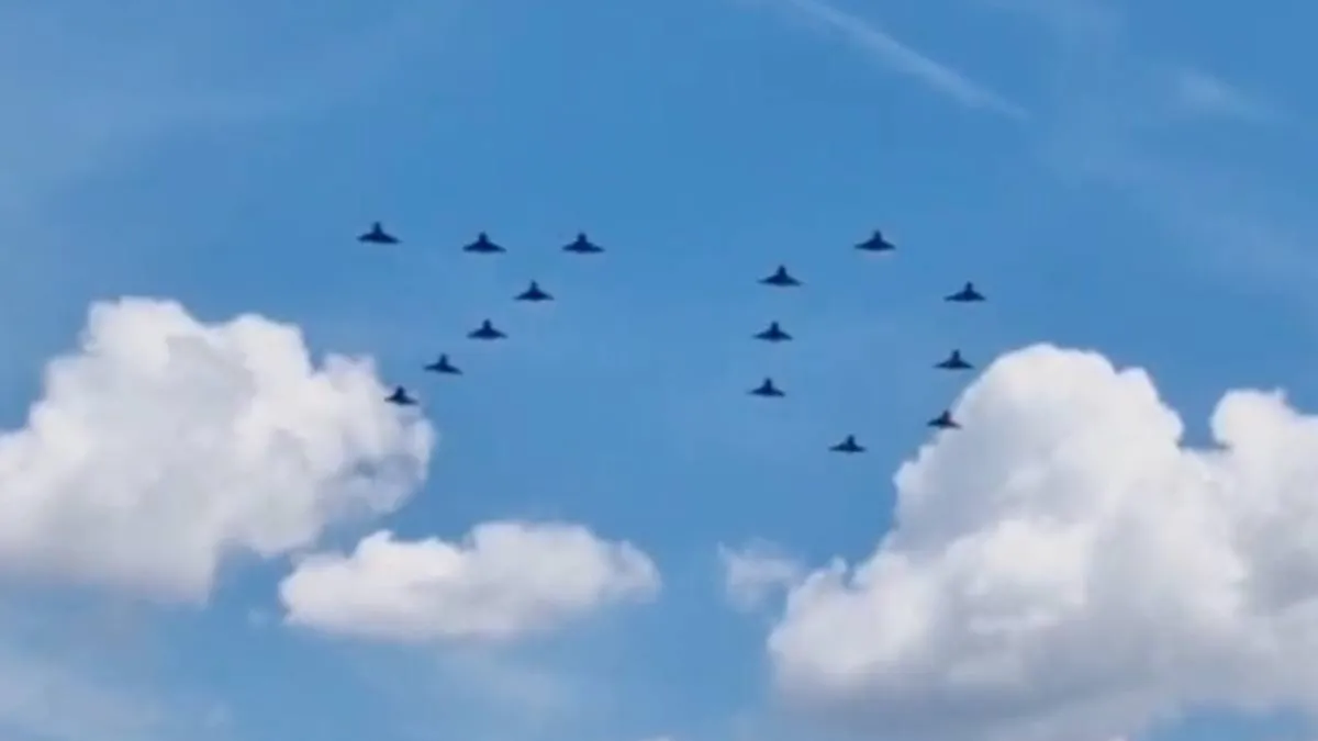 Hele nette flypas in Londen wegens 70 jaar Queen Elizabeth op de troon
