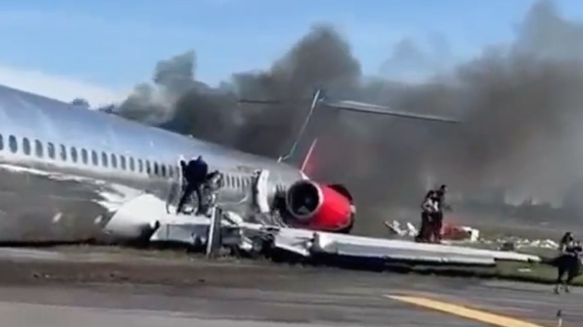 Betere beelden van Red Air crash op Miami Airport