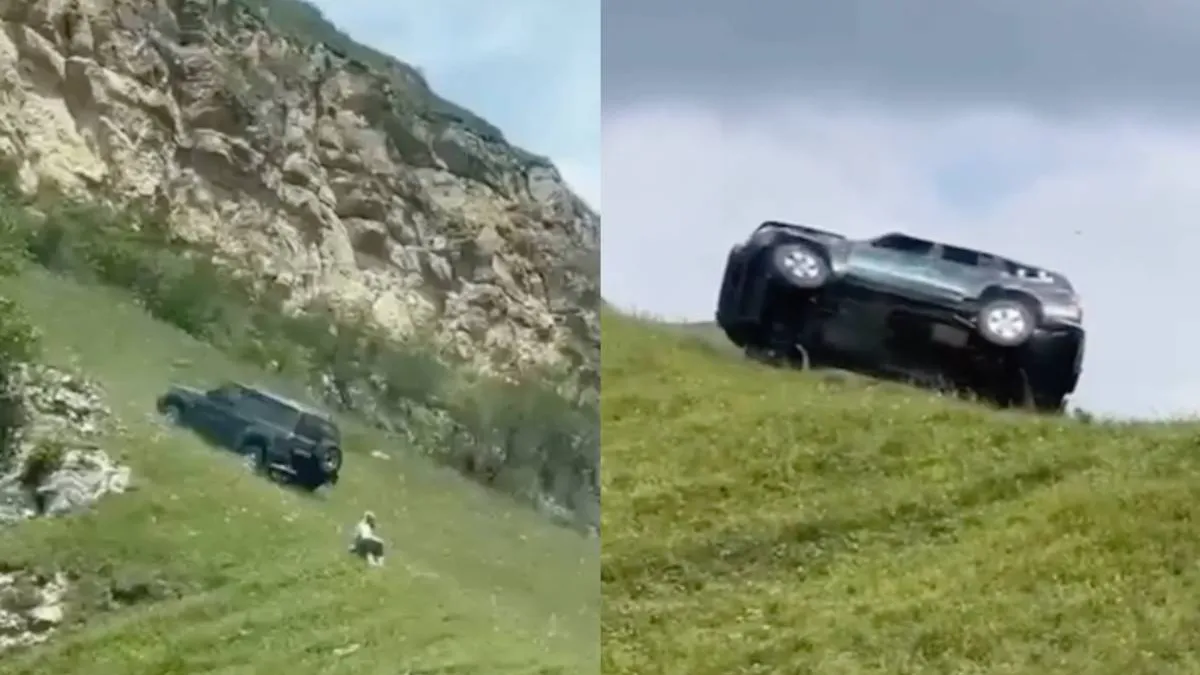 Amateur stuntchauffeur slaat 10 keer over de kop en heeft niets