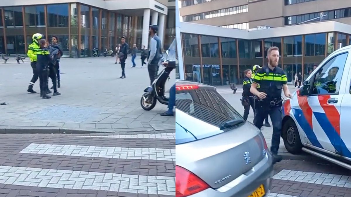 Agent in Rotterdam vergeet politiebusje op handrem te zetten