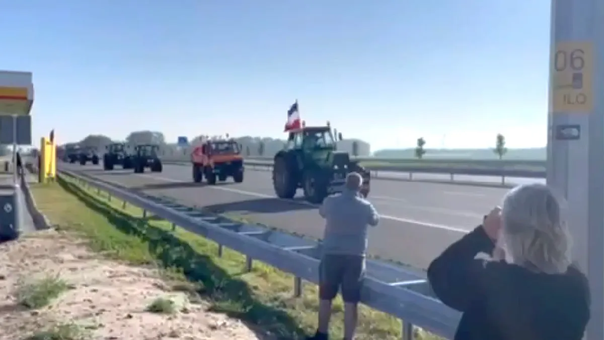 Gezellig druk op Nederlandse snelwegen met boeren