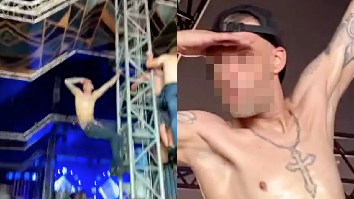 Kapitein 'Van de Kaart' kijkt of alles wel goed gaat op Harmony of Hardcore