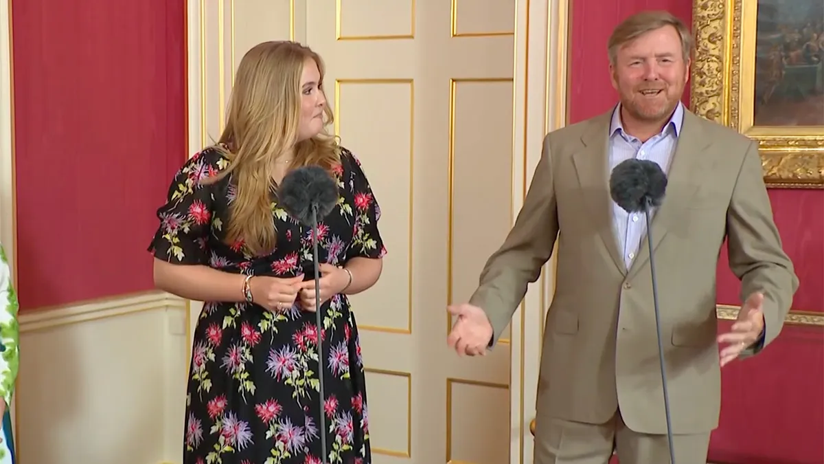 Koning Willy grijpt in bij vraag over liefdesleven Amalia