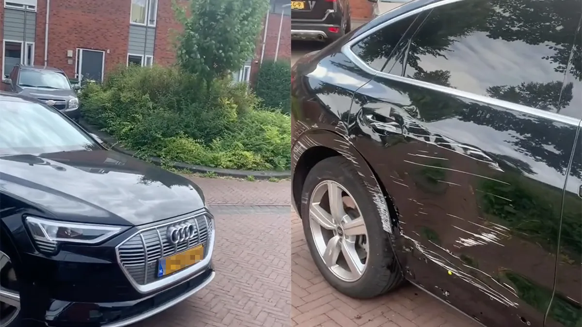 Mama heeft een hele nieuwe auto, maar heeft er al een ongelukje mee gehad