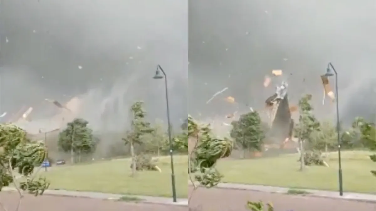 Windhoos in Zierikzee blaast dak weg