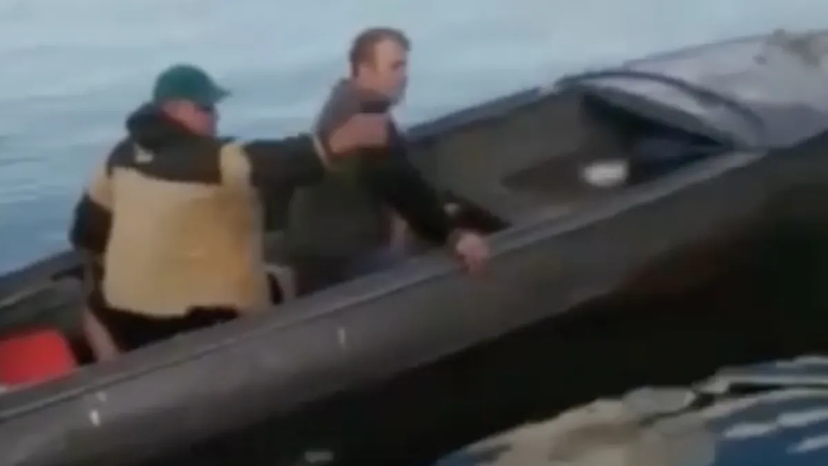 Ruzie om visplek escaleert toch wel een beetje als er vuurwapen bij komt kijken