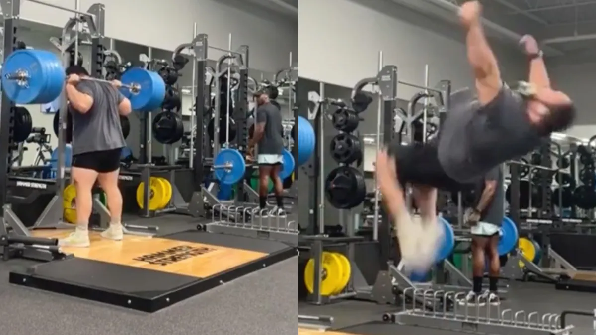 Dubbel indrukwekkend zijn levert een “gym bro moment” op