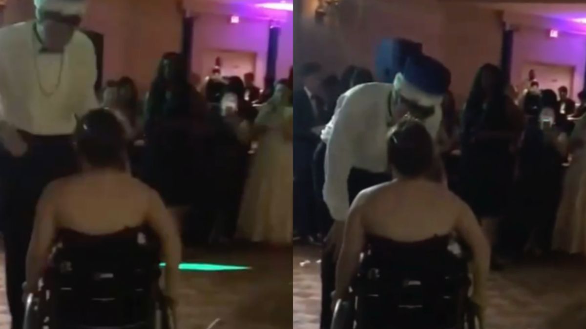 DJ kon geen slechter nummer kiezen tijdens prom night van dame in rolstoel