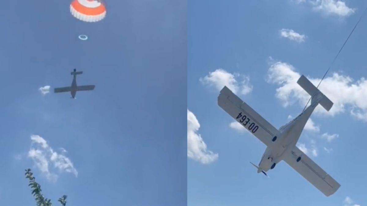 Sportvliegtuigje komt uit de lucht vallen in het Belgische Brugge