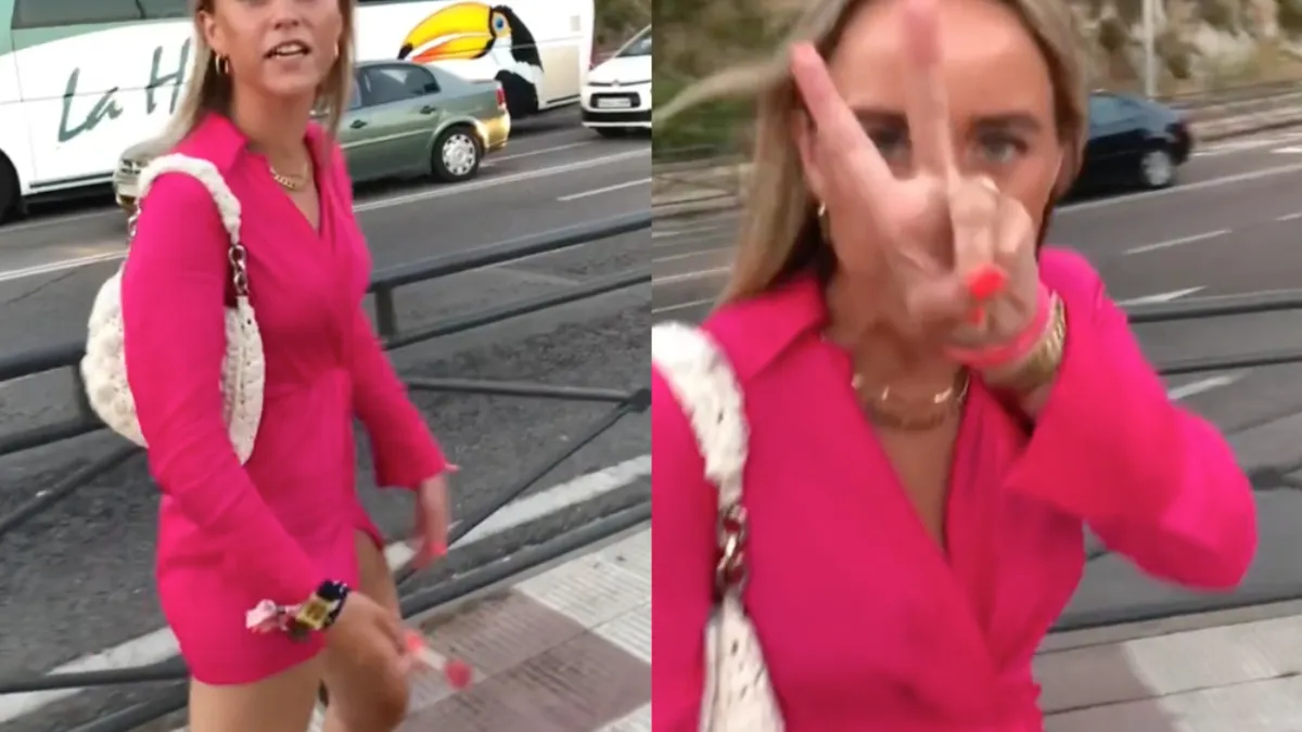 Lisa laat zien hoe het ook alweer was om rond te lopen in Lloret de Mar
