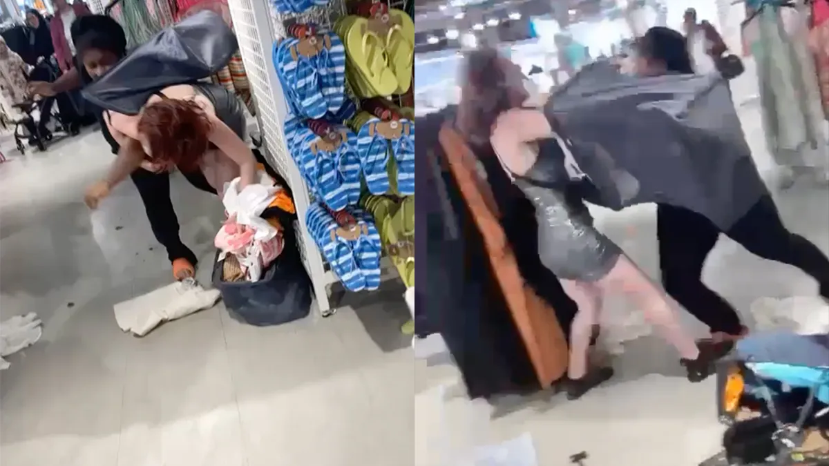 Ondertussen in de Primark in Birmingham: Vrouw schijt zichzelf onder tijdens gevecht