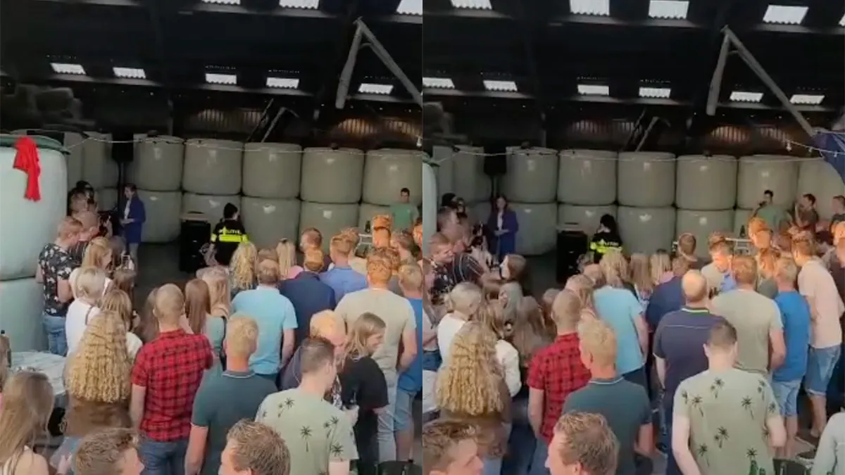 Politie zit op een boer en geeft een lapdance weg