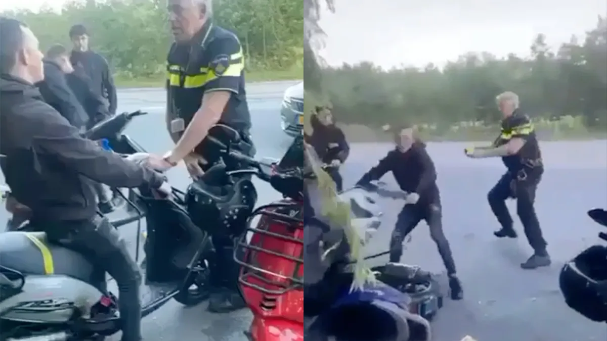 Scooterboefje wil niet aangehouden worden en probeert er vandoor te gaan