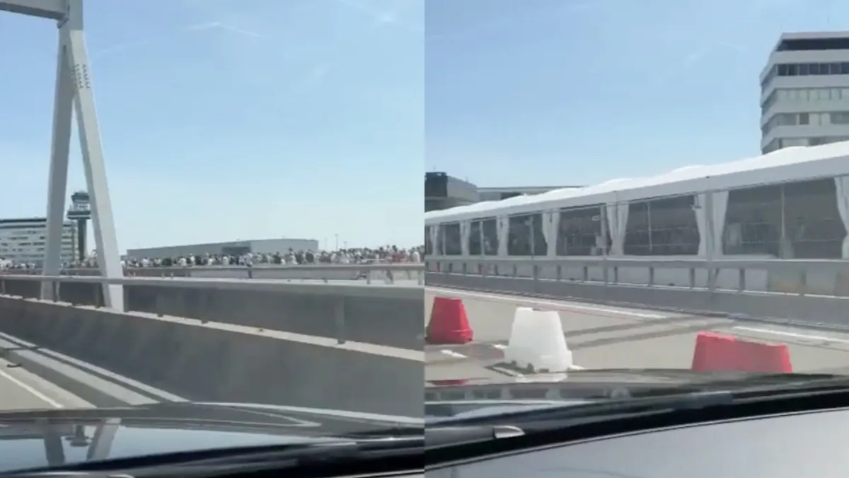 Vakantiepret: lekker met z’n alle in de rij op Schiphol