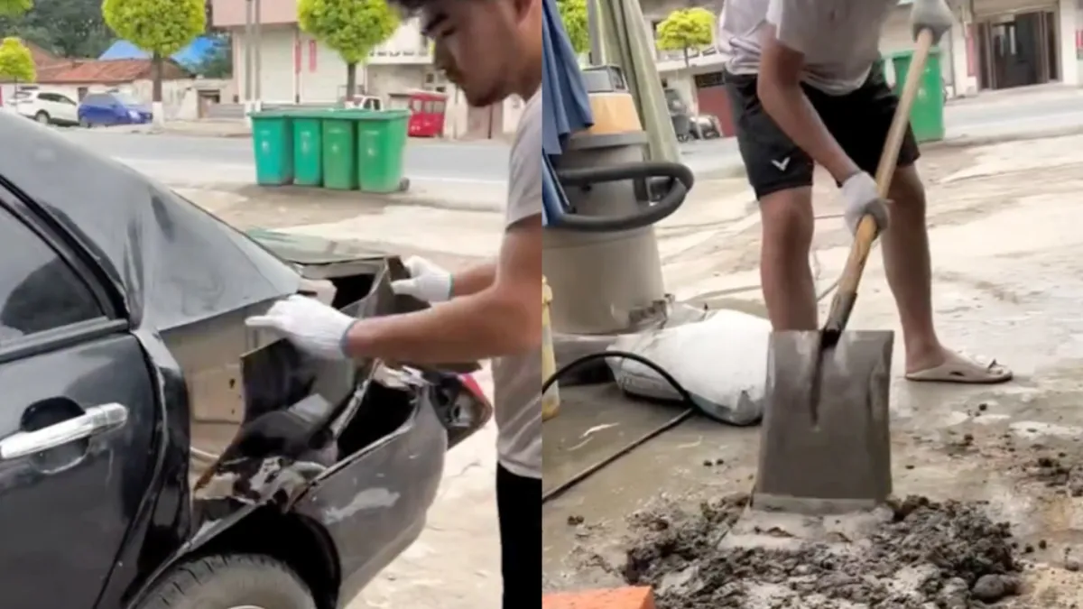 Handige Harry is metselaar en autoschademonteur