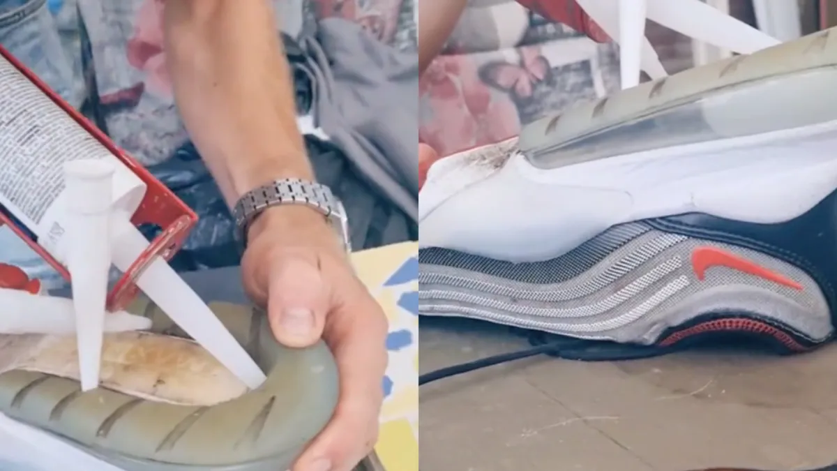 Briljante tip voor mensen met een lekke stap schoen