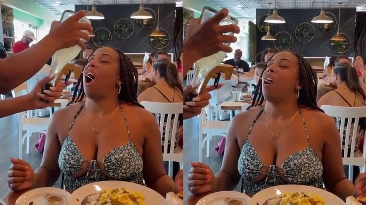 Dame heeft echt talent en zit waarschijnlijk nooit lang zonder vriendje