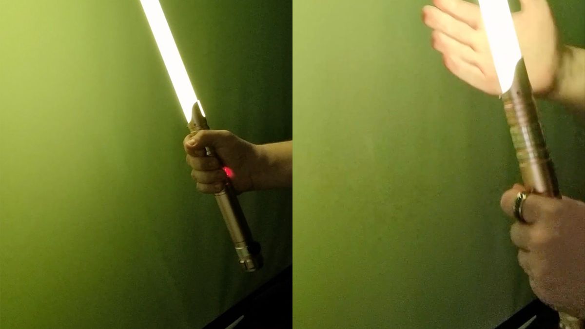 De lightsaber om niet 'The Force', maar de bruine kracht te laten vliegen