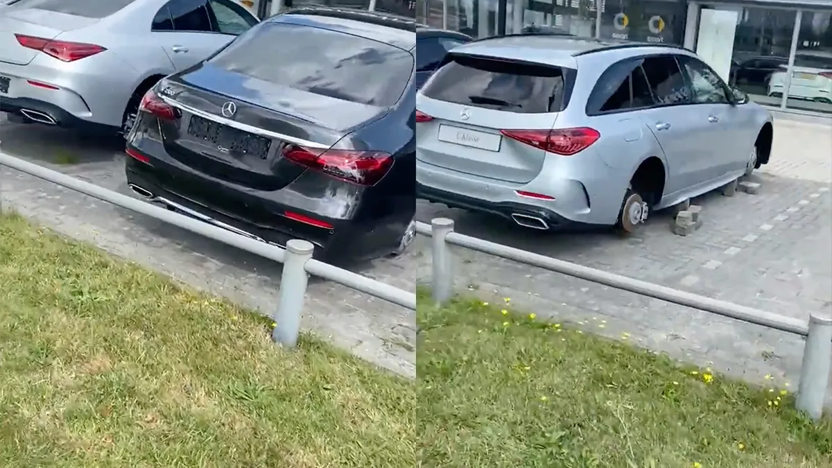 Grote velgenroof bij Mercedes-dealer in Groningen