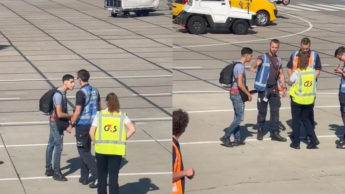 Man is op vliegveld van Eindhoven druk bezig om op de No Fly List te komen