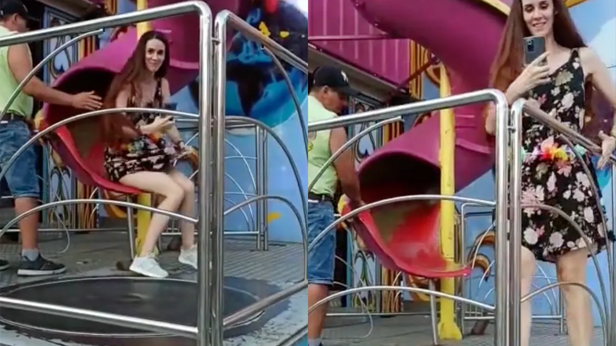 Misschien moet je geen jurkje aantrekken als je in een funhouse gaat