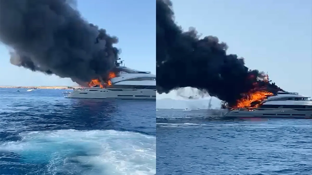 Nieuw 23 miljoen kostende superjacht verwoest door brand enkele weken na levering aan eigenaar