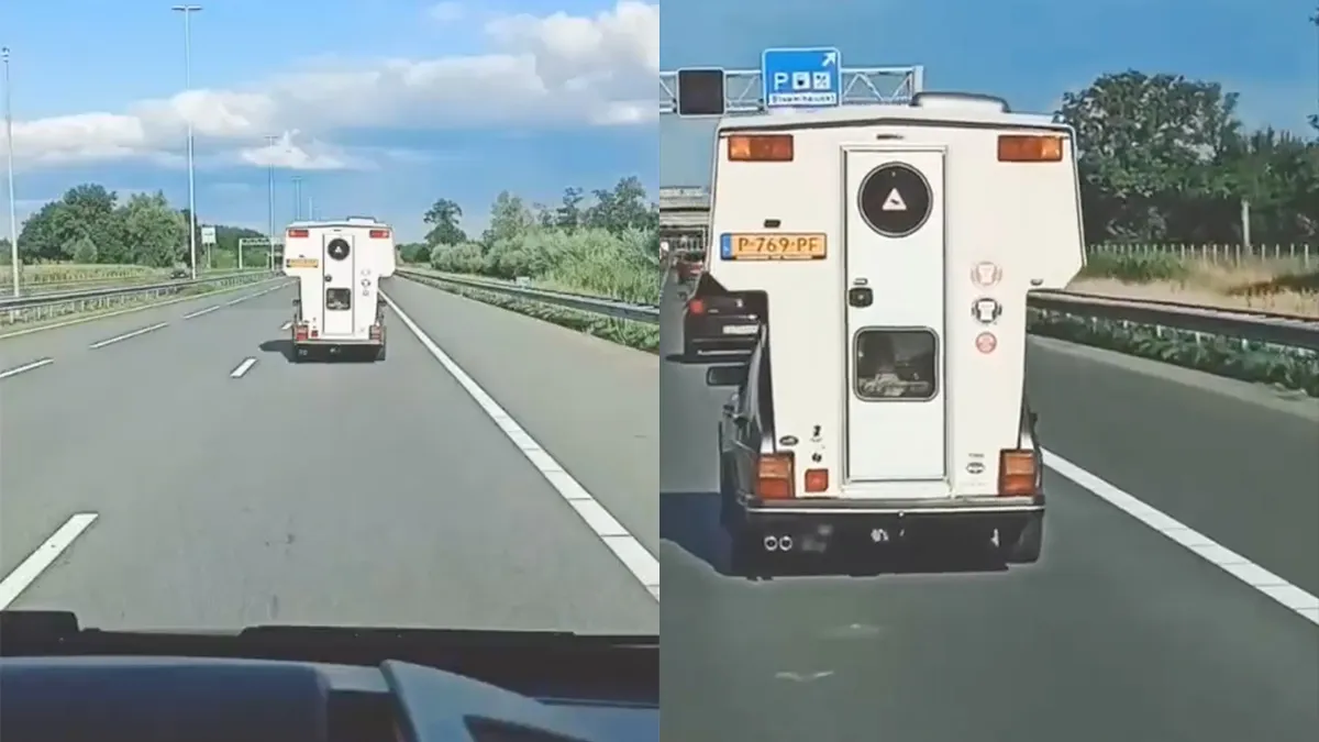 Saab-rijder is zeker de baas van de camping