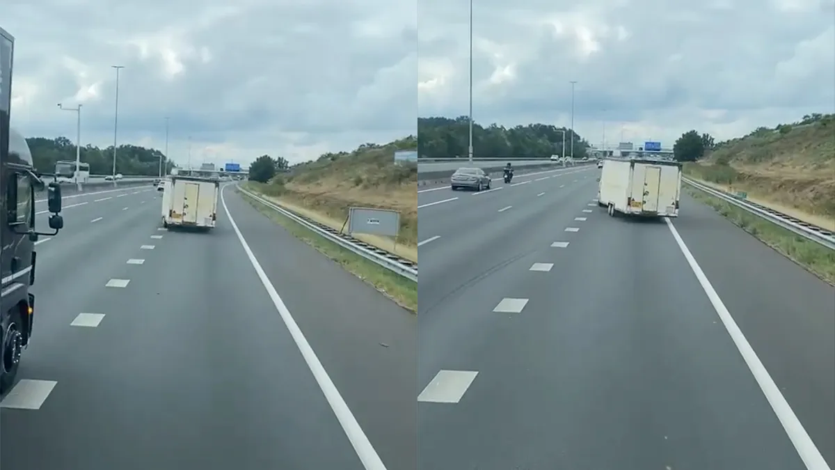Stukje stuurkunst op de A12, maar chauffeur heeft zeker schone onderbroek nodig