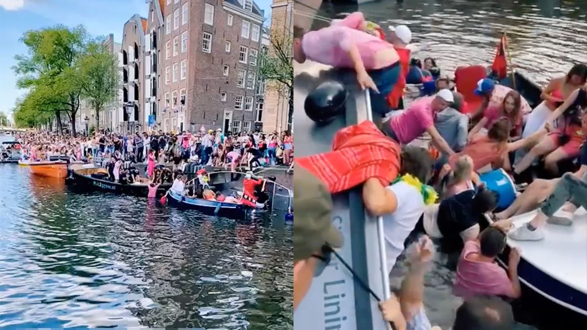 Volgende Canal Parade maar niet zoveel mensen op de boot, nu moeten ze zwemmen