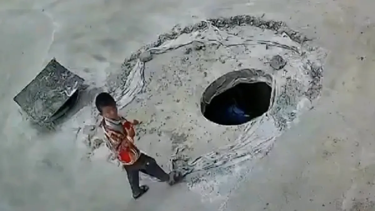 Chinees ventje heeft een Mario Bros momentje