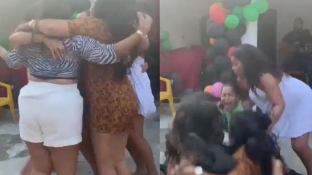 Dansende dames in de put tijdens feestje