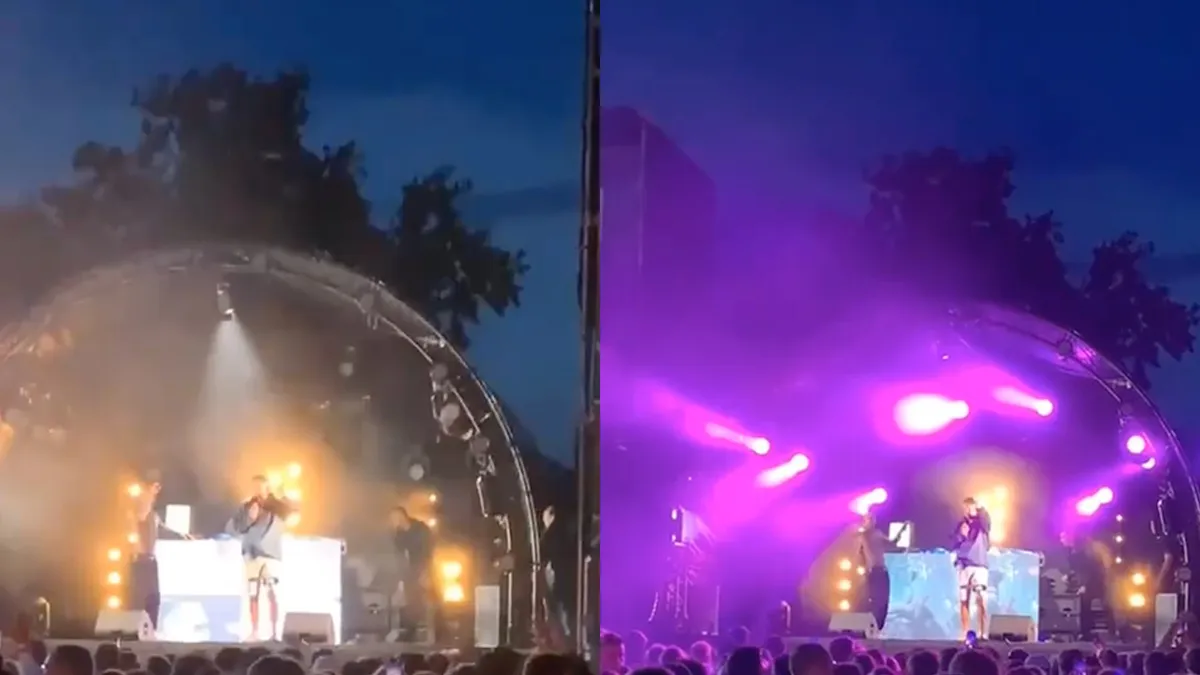 Autotune van Bizzey staat nog aan tijdens mededeling dat festival wordt afgelast