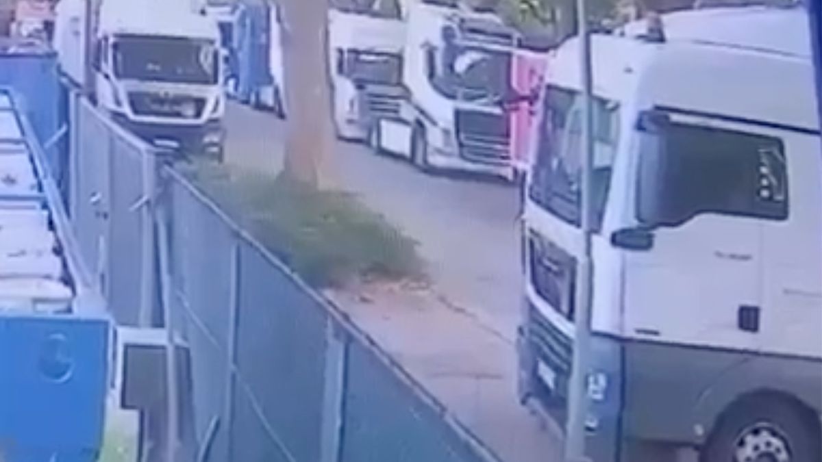 Beelden gaan rond van ontploffing truckcabine in Geleen