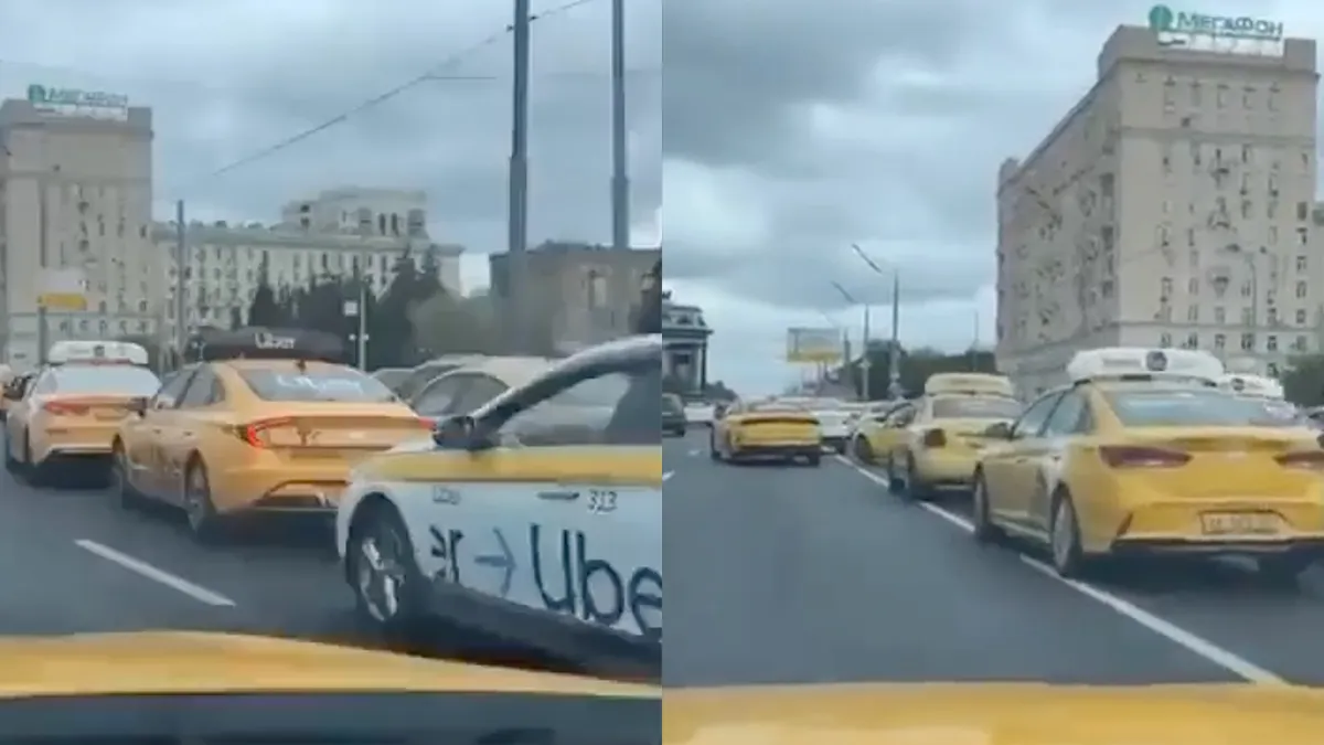 Hack leidt tot verkeersopstopping van taxi's in Moskou