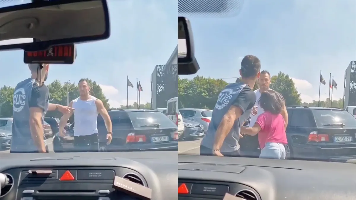 Man wil los gaan tijdens 'Road Rage', maar zijn vrouw grijpt keihard in