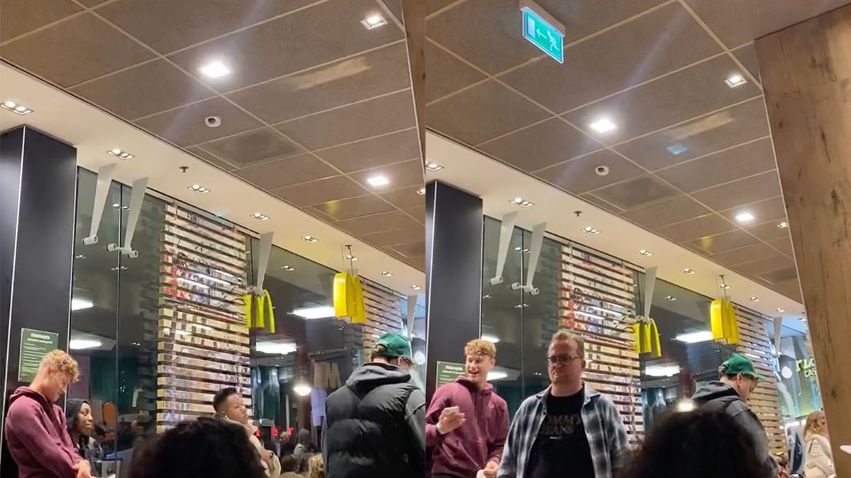 Medewerkster McDonalds in Rotterdam heeft zin in bestellingen omroepen
