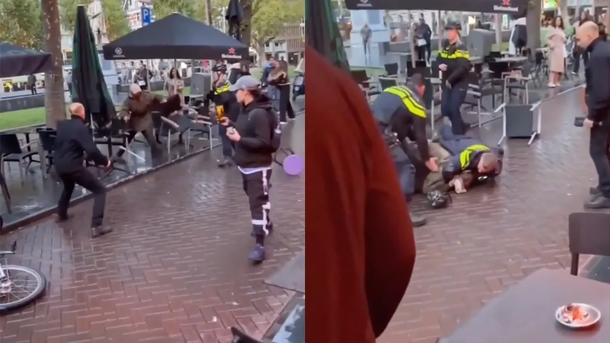 Nee joh, natuurlijk is het niet normaal om een agent te bekogelen met een kruk op Rembrandtplein