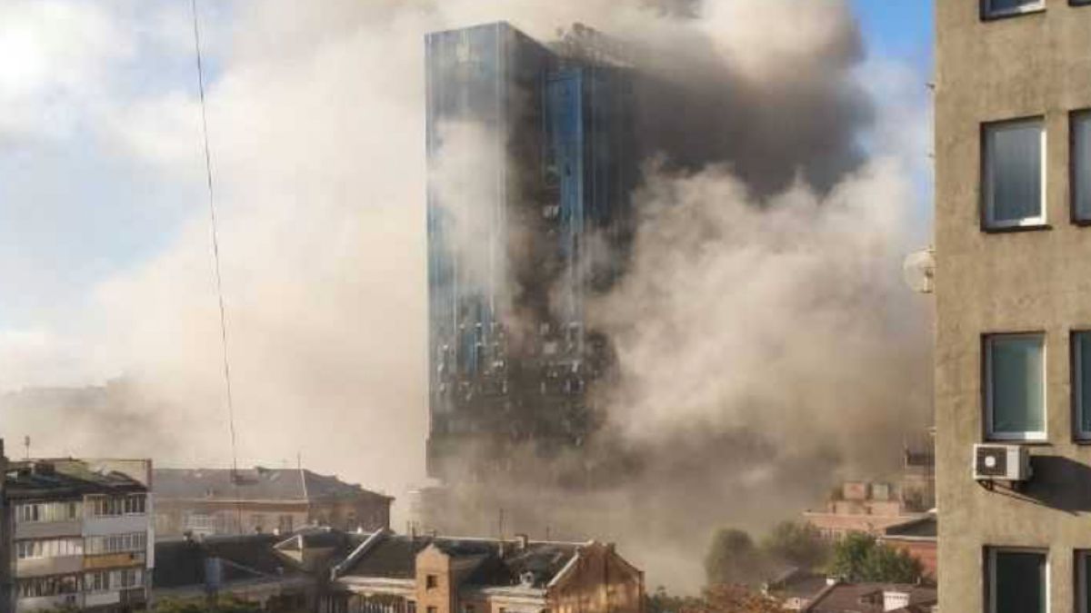 101 Tower in Kiev slechts beschadigd na raketaanval