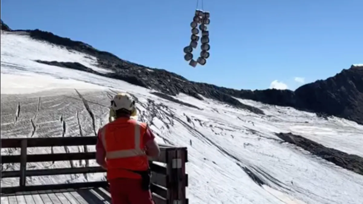 Bier bestelling afgeleverd op de berg