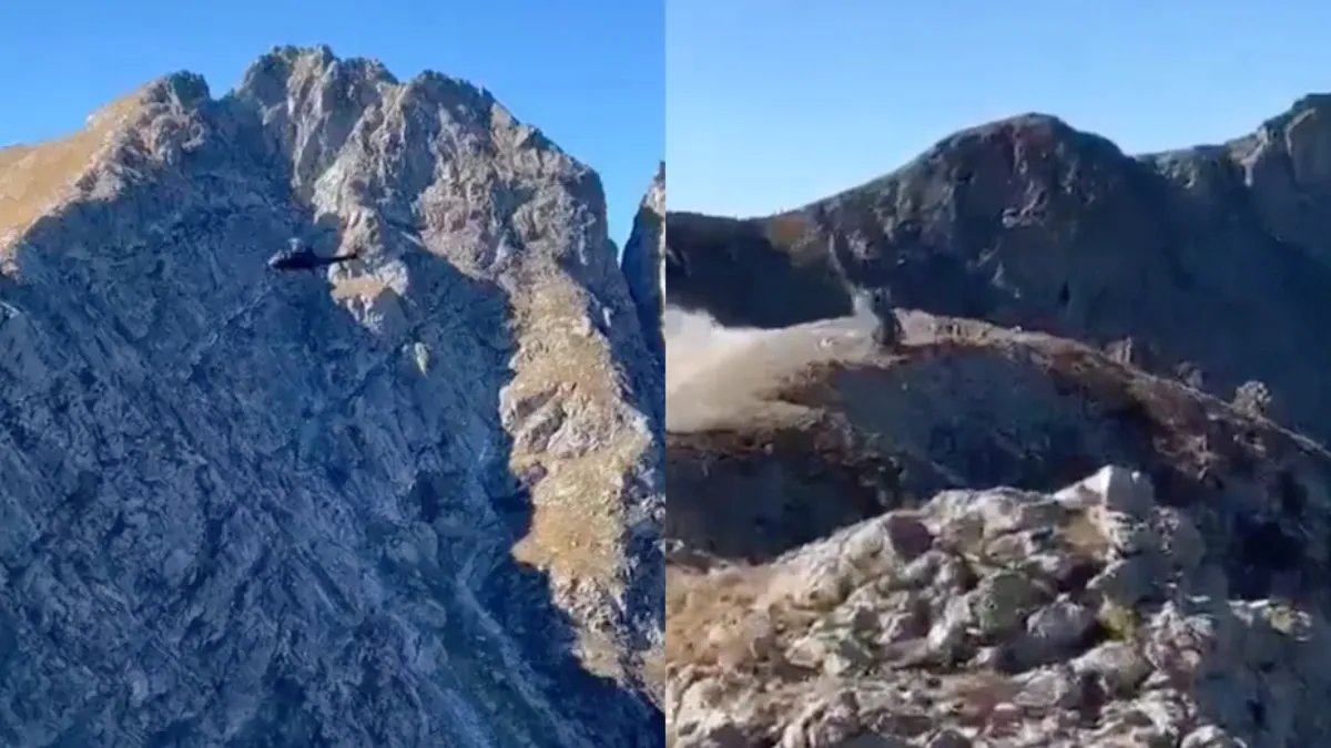 Helikopter op het nippertje niet gecrasht na poging tot landen op berg