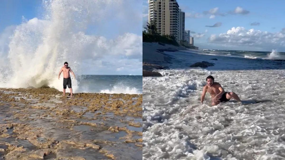 Golf beschadigt toerist in Riviera Beach, Florida