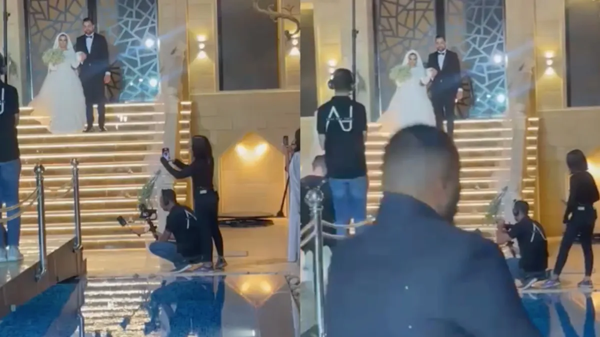 Aandachtstrekker steelt shine van huwelijkspaar