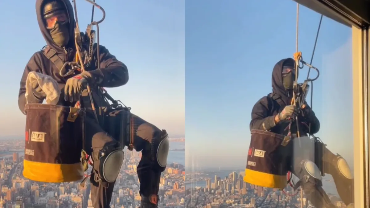 Even de raampjes van de Empire State Building een lapje geven