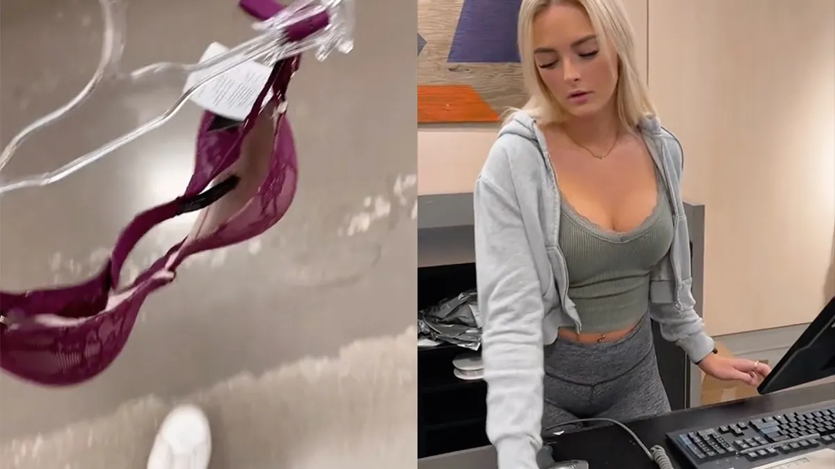 Kassière wil kledingstuk wel even passen om te zien hoe het zijn vriendin zal staan