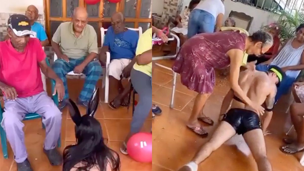 Oma krijgt een hartaanval tijdens feestje met strippers