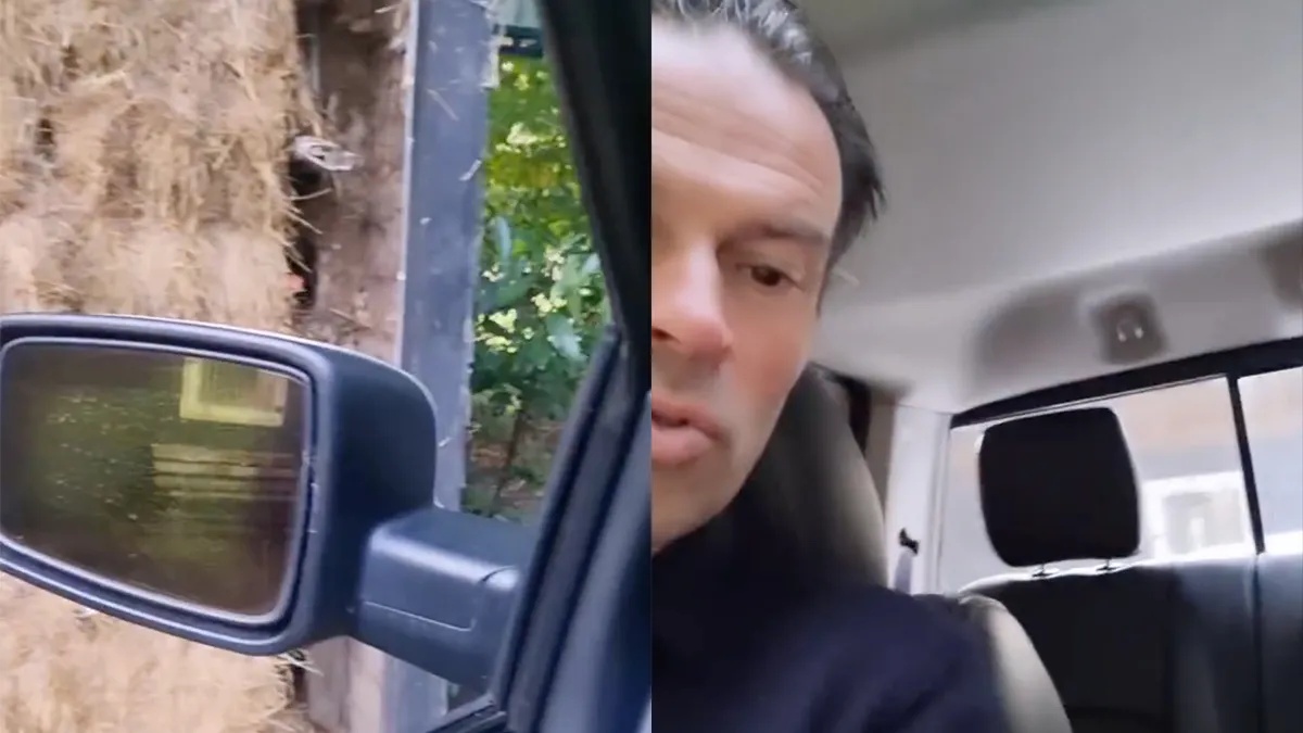 Scheidsrechter Bas Nijhuis vergeet raam van auto dicht te doen