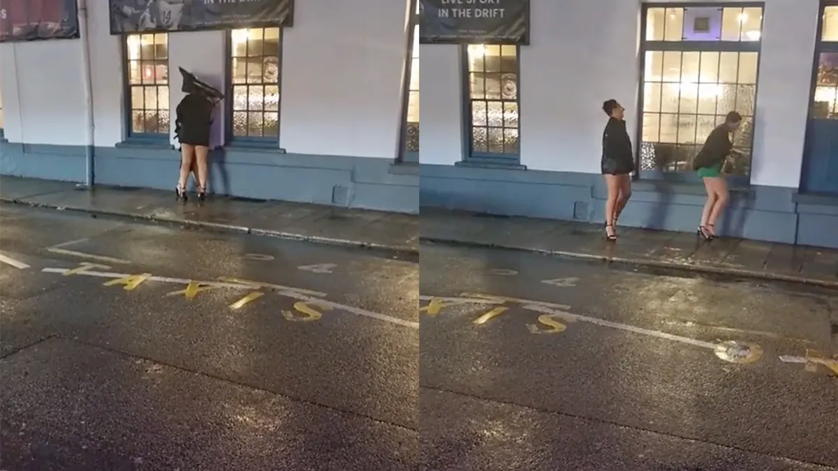 Wind heeft het voorzien op twee dames in Saint Helier op Kanaaleiland Jersey